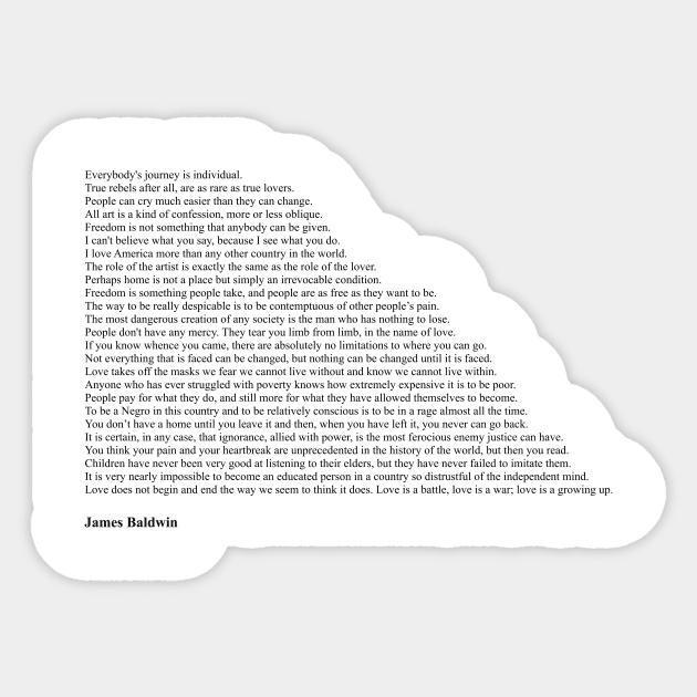 James Baldwin Quotes Sticker by qqqueiru